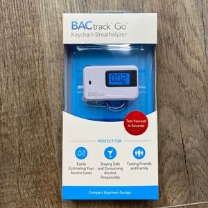 BACtrack Go Keychain Breathalyzer Digital Alcohol Tester White Compact New